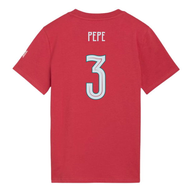 2026-2027 Portugal FtblCulture Tee (Red) - Kids (Pepe 3)-SoccerKits Hub | Buy Soccer Jerseys Online